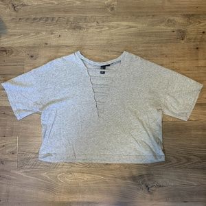 Forever 21 grey crop top